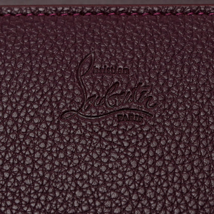 Christian Louboutin Calfskin Spikes Loubinthesky Paloma Clutch Merlot 6 of 9