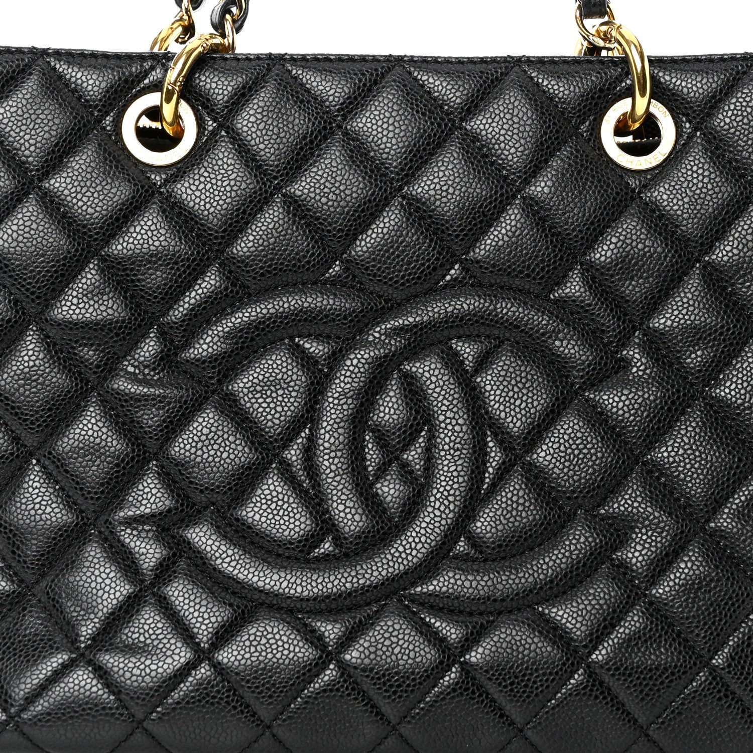 Chanel Caviar Quilted Grand Shopping Tote GST Black 8 of 10
