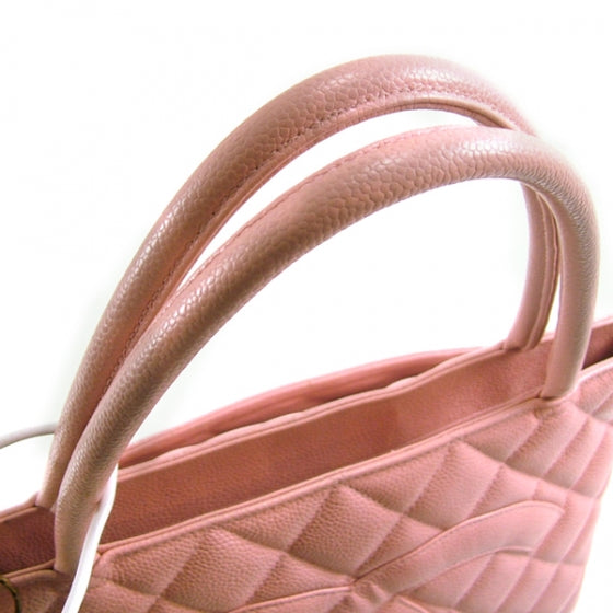 Chanel Caviar Medallion CC Tote Pink 4 of 10