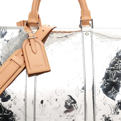 Louis Vuitton Monogram Mirror Keepall Bandouliere 50 Silver 6 of 8