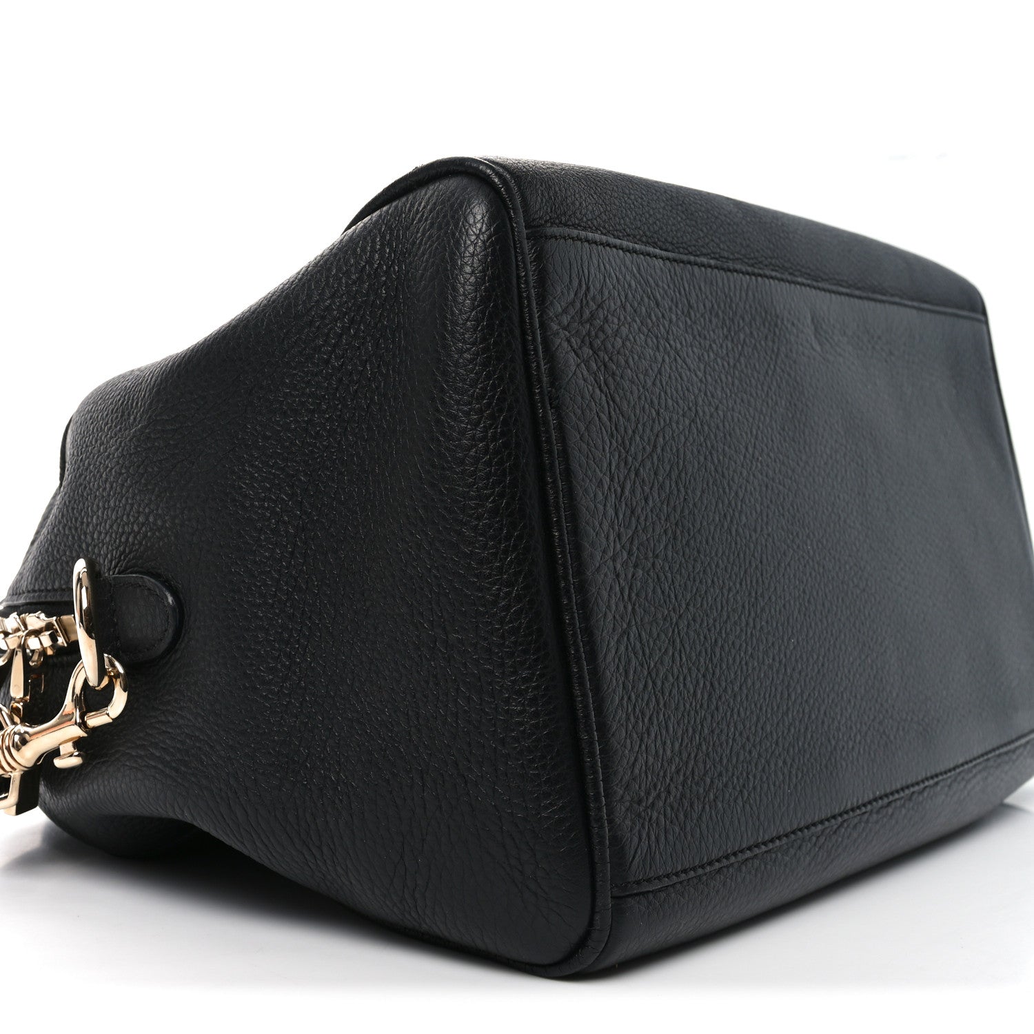 Versace Grained Calfskin Palazzo Duffle Bag Black 8 of 9