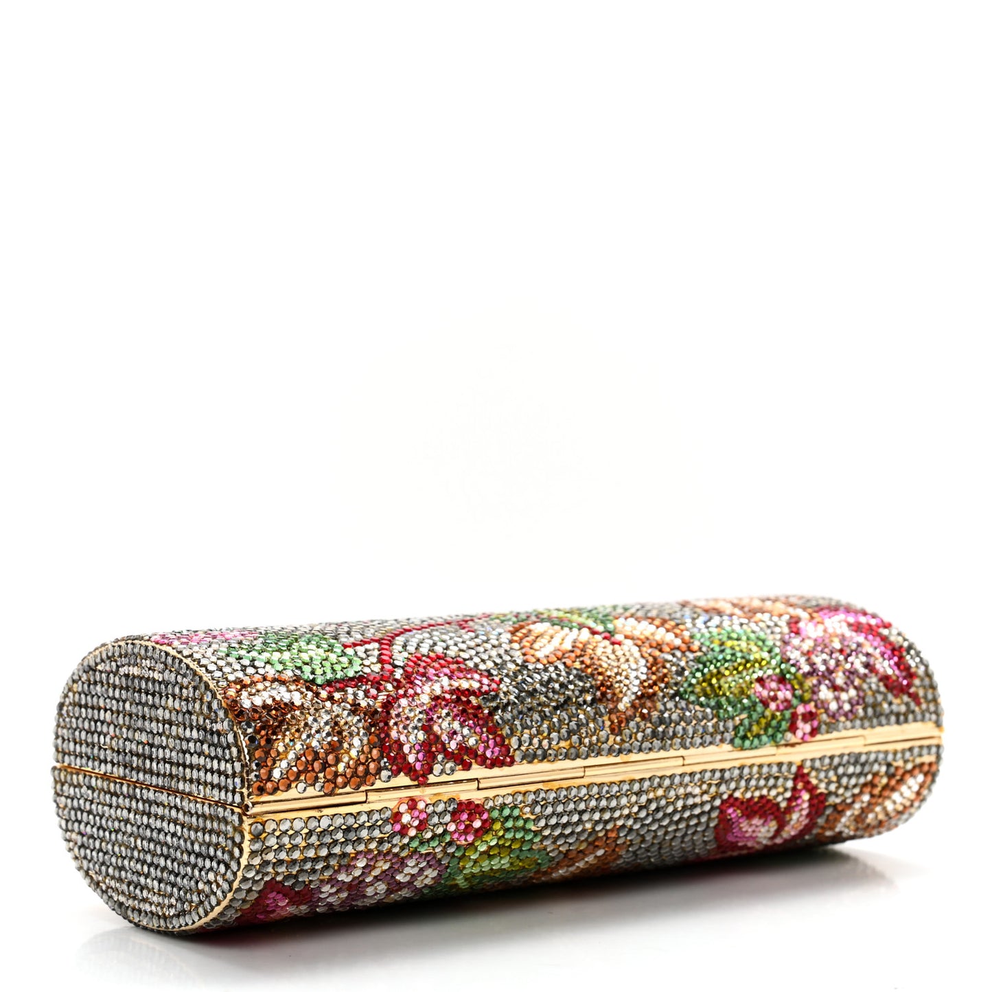 Swarovski Crystal Rose Minaudiere Clutch Multicolor