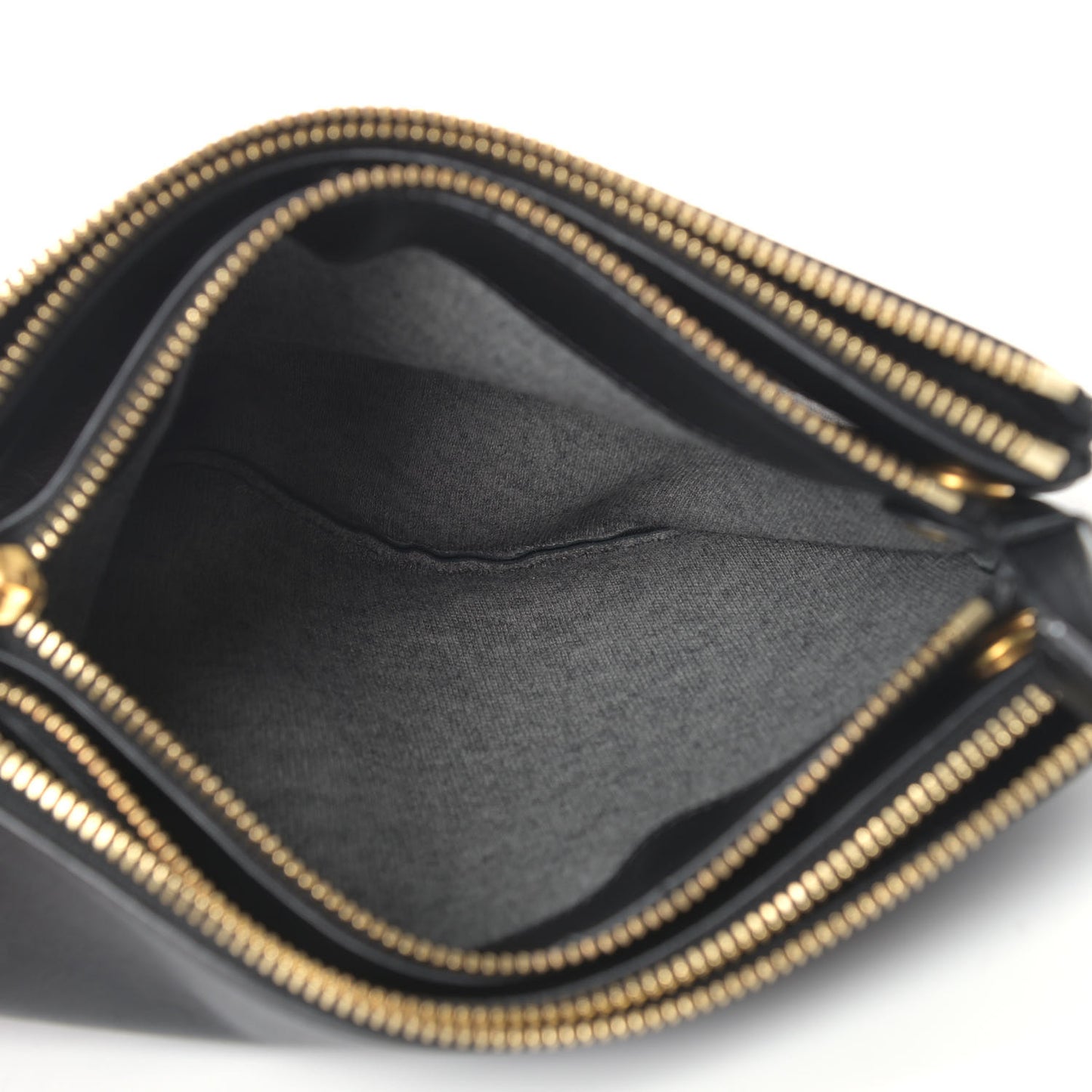 Lambskin Small Trio Crossbody Bag Black