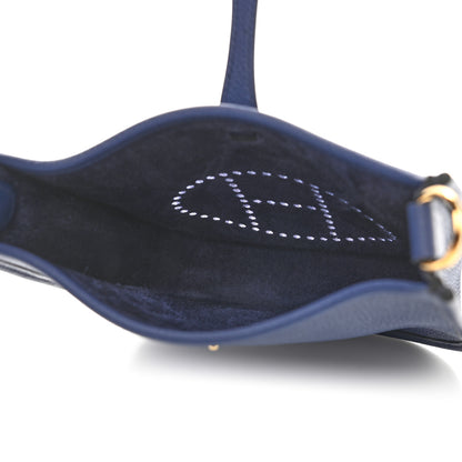 Hermes Taurillon Clemence Amazone Evelyne TPM Blue Saphir Blue Indigo 5 of 9