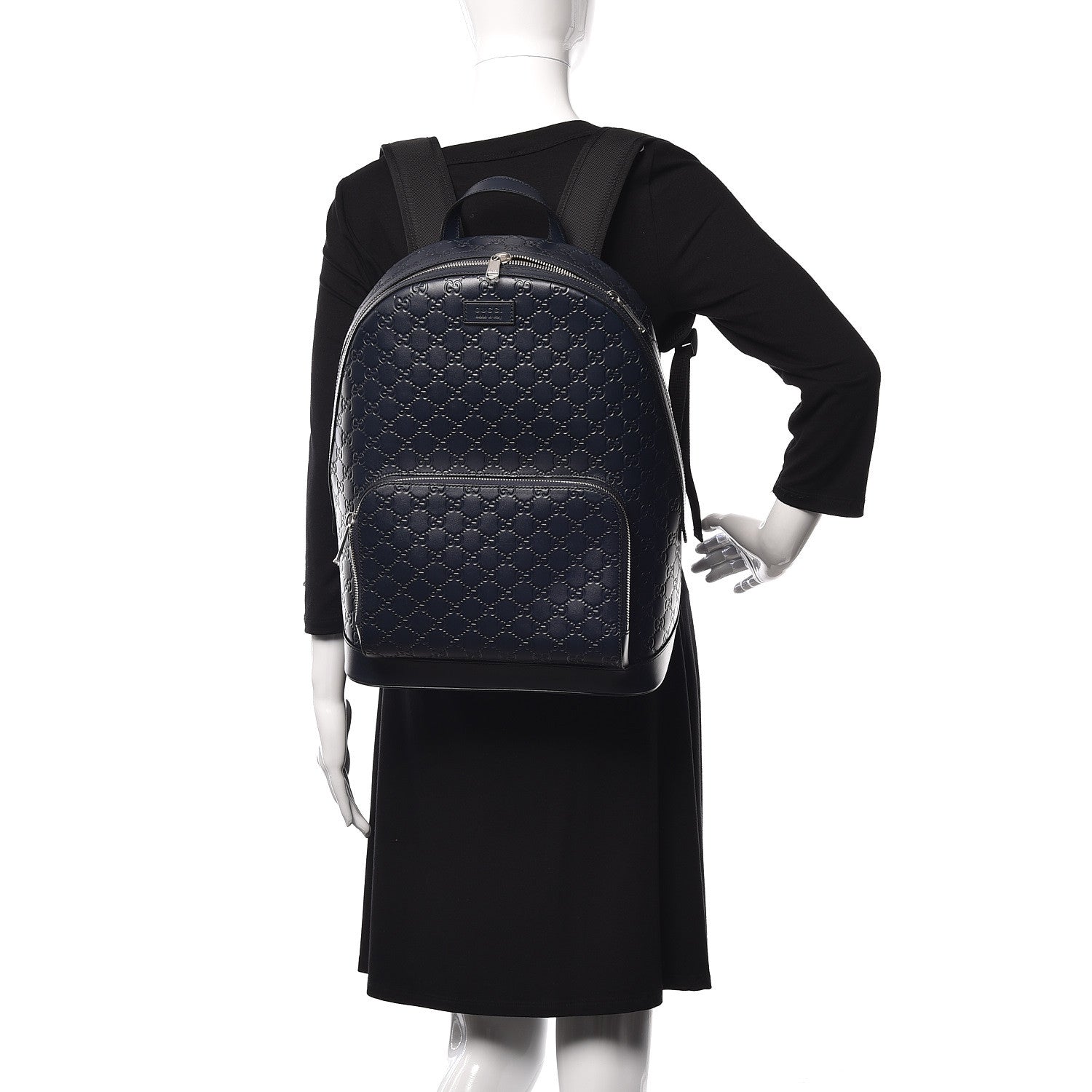 Gucci Guccissima Signature Day Backpack Blue 2 of 10
