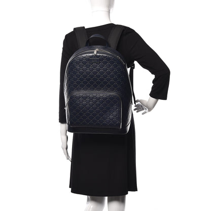 Gucci Guccissima Signature Day Backpack Blue 2 of 10