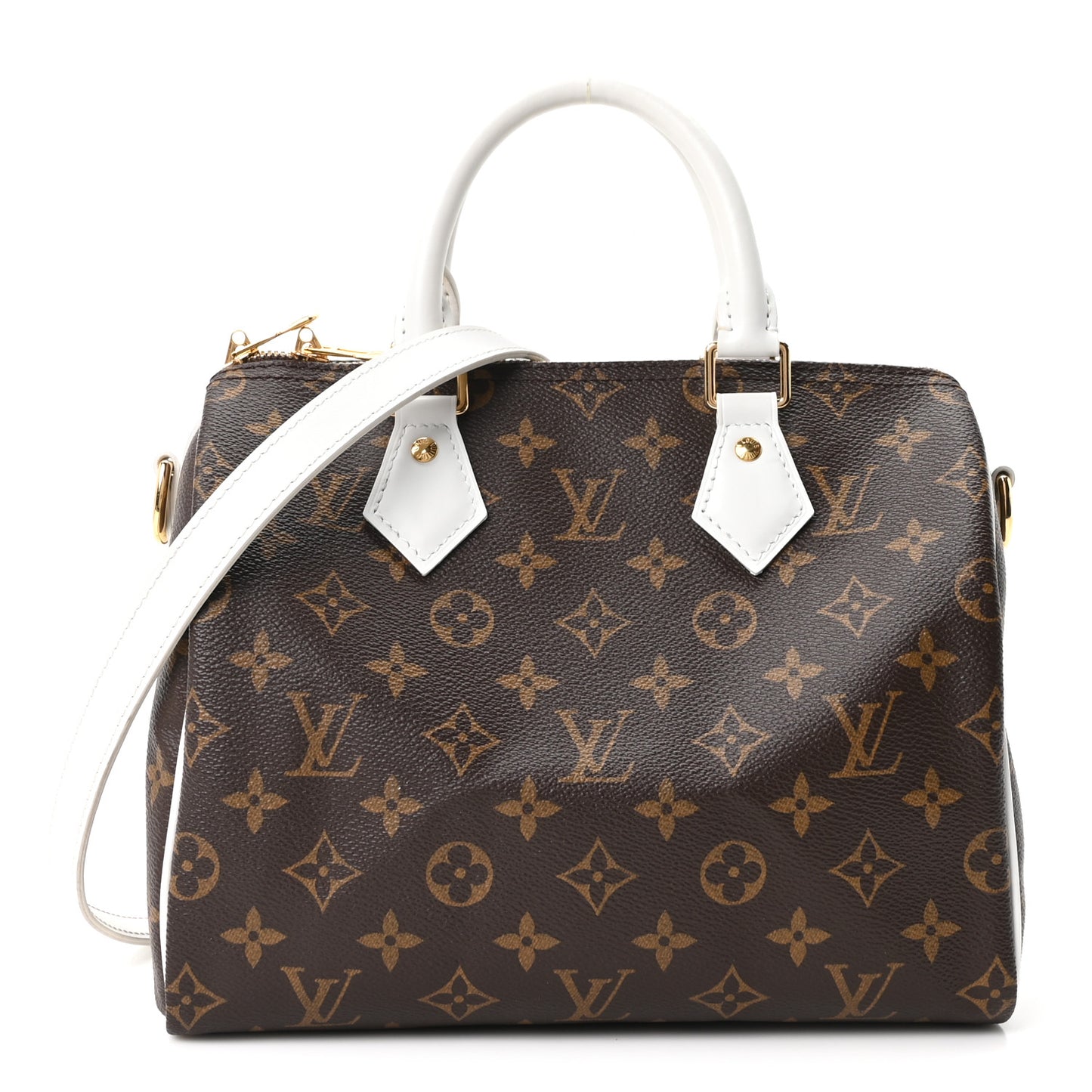 Monogram LV Match Speedy Bandouliere 25 White