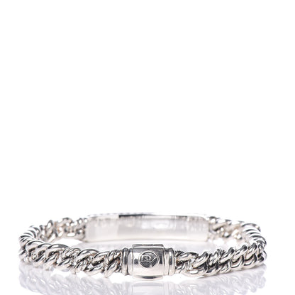 David Yurman Sterling Silver Diamond 7mm Petite Pave Curb Link Love ID Bracelet 3 of 6