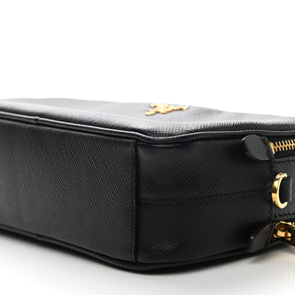 Prada Saffiano Mini Camera Crossbody Bag Black 9 of 10