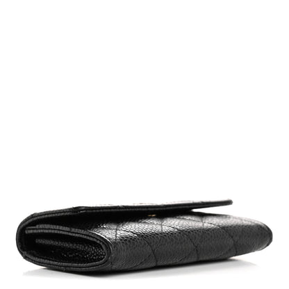 Chanel Caviar Quilted Flap Card Holder Black 4 of 15
