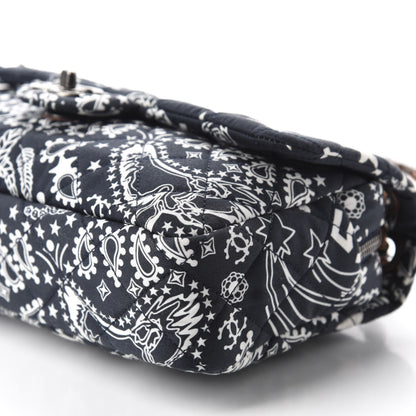 Chanel Cotton Quilted Paris Dallas Medium Bandana Flap Blue 7 of 10
