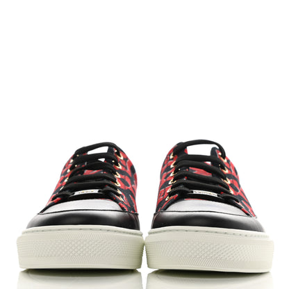 Louis Vuitton X UF Calfskin Tufted Monogram Stellar Sneakers 37 Black Red 2 of 8