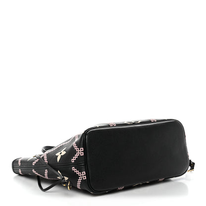 Louis Vuitton Empreinte Monogram Giant Broderies Neverfull MM Black 4 of 10