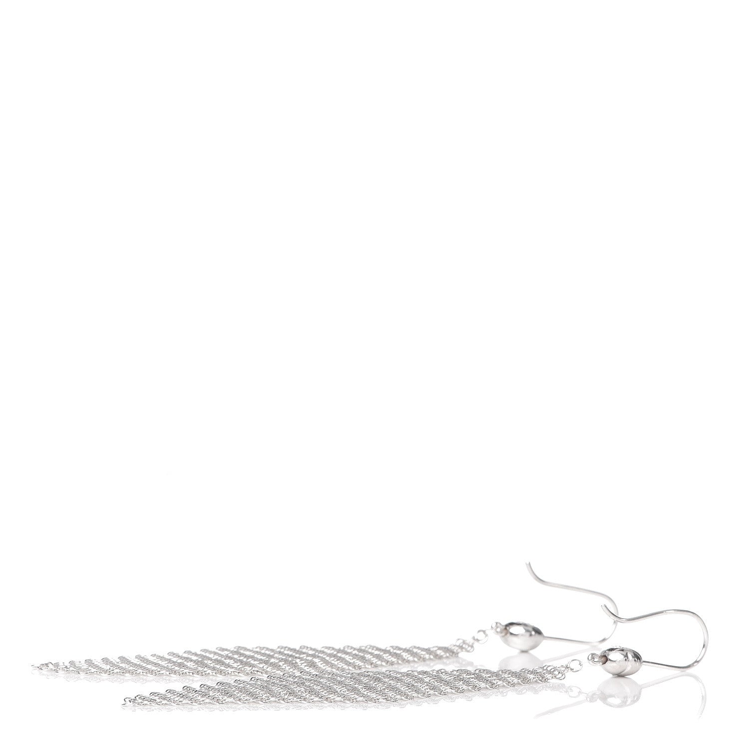 Tiffany Sterling Silver Small Elsa Peretti Mesh Earrings 3 of 4