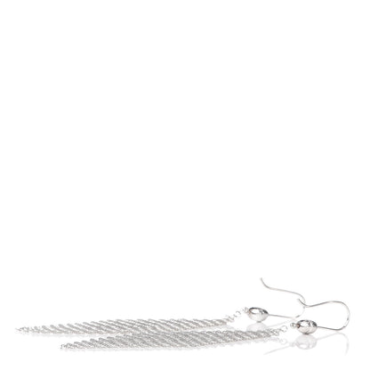 Tiffany Sterling Silver Small Elsa Peretti Mesh Earrings 3 of 4
