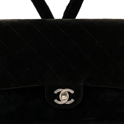Chanel Velvet Quilted Flap Backpack Black 8 of 11