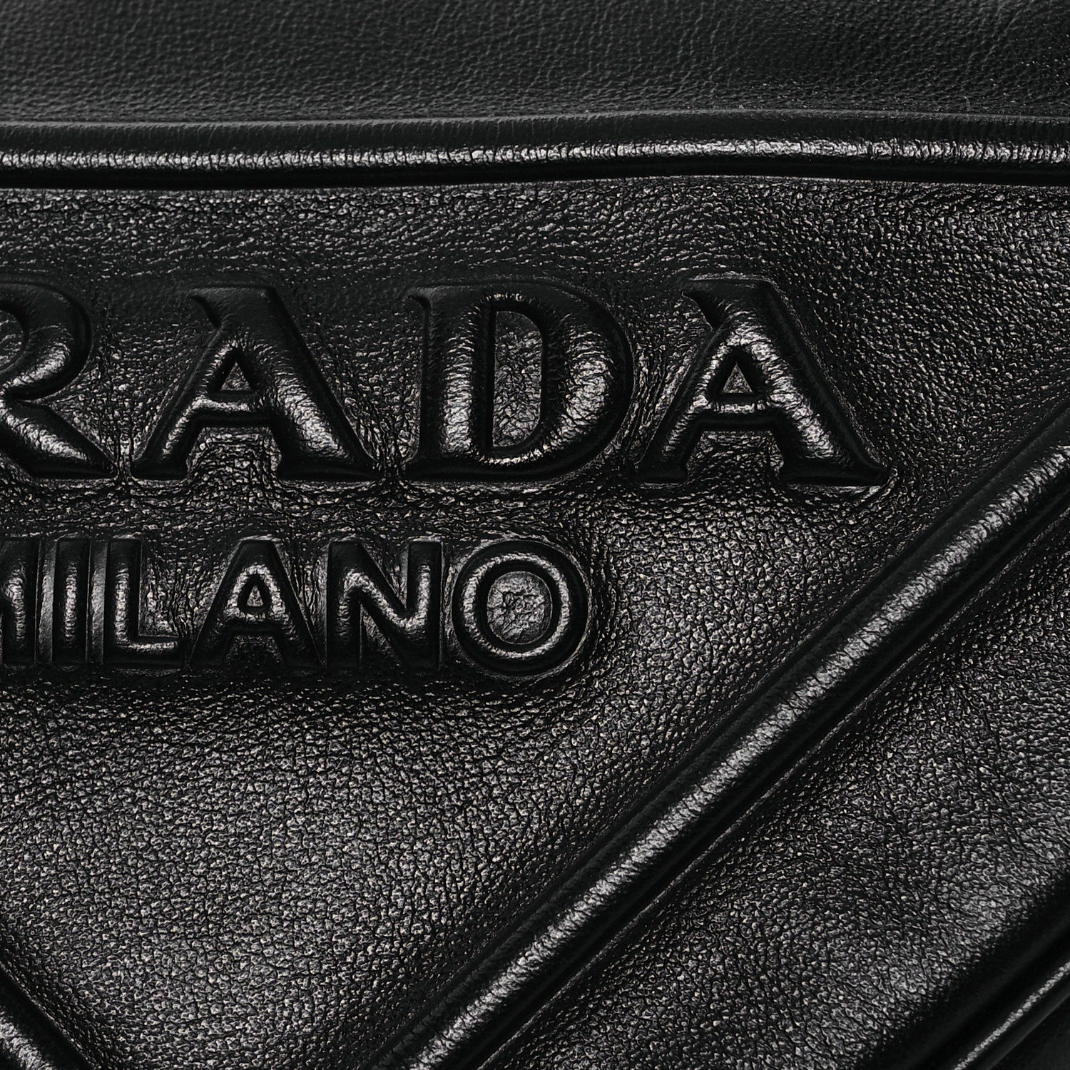 Prada Grace Lux Triangle Shoulder Bag Black 8 of 10
