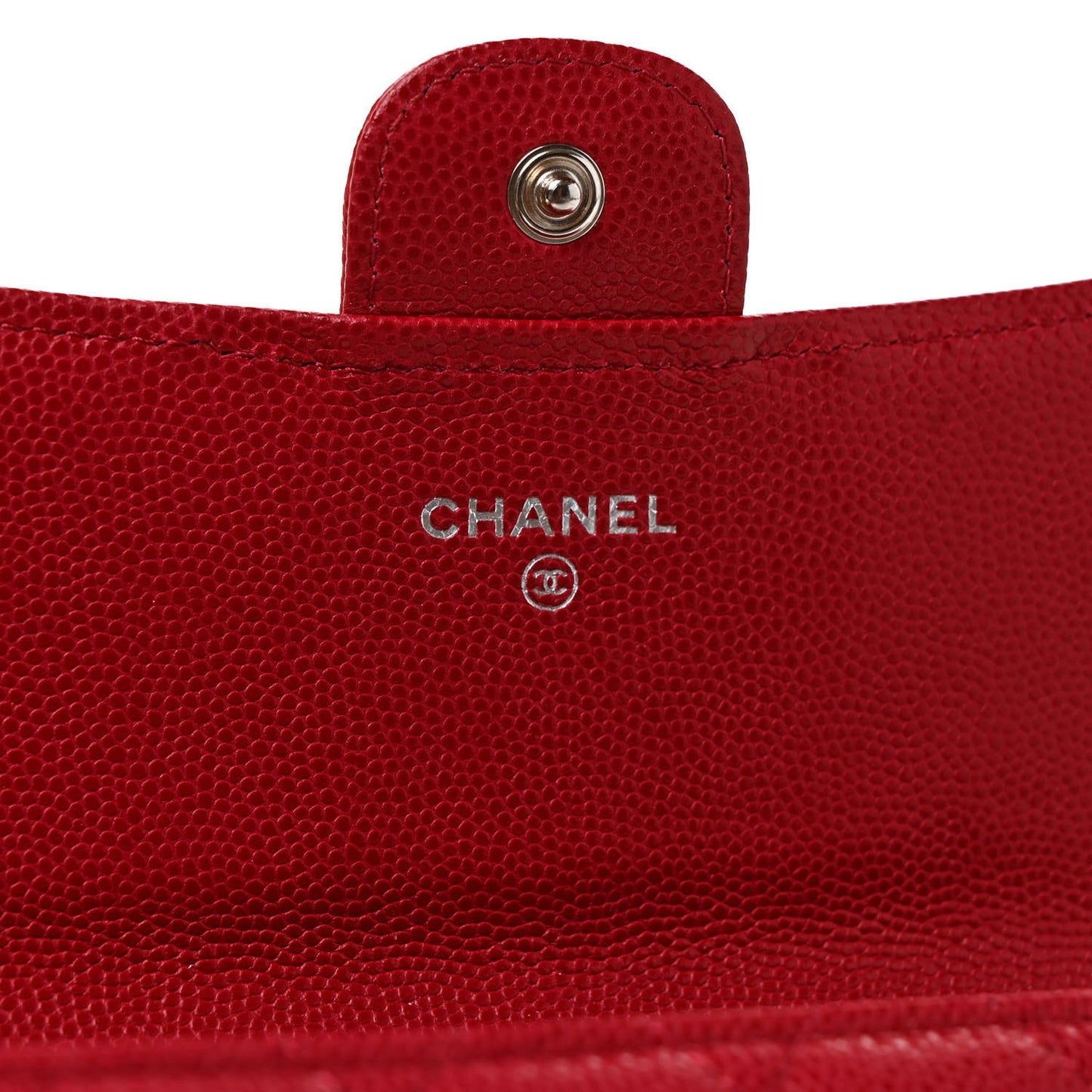 Caviar Quilted Medium Flap Wallet Dark Pink