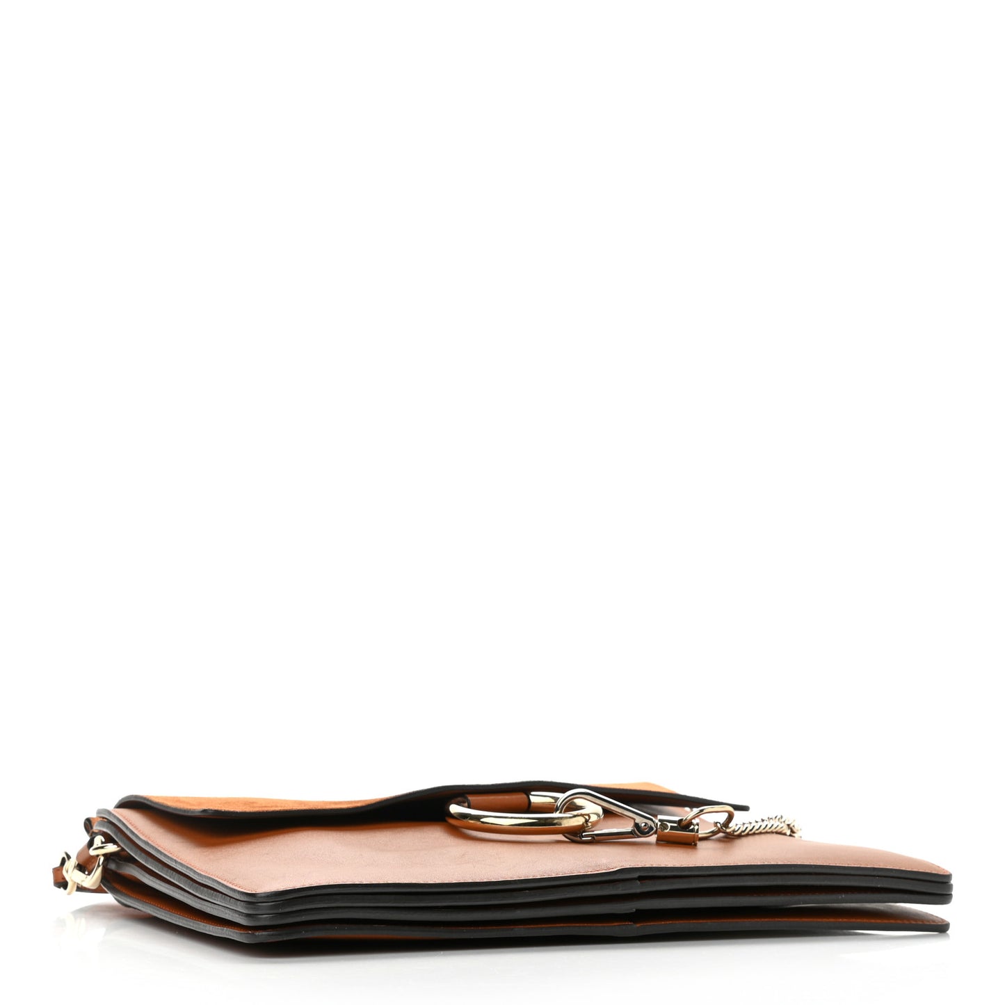 Suede Calfskin Medium Faye Shoulder Bag Caramel