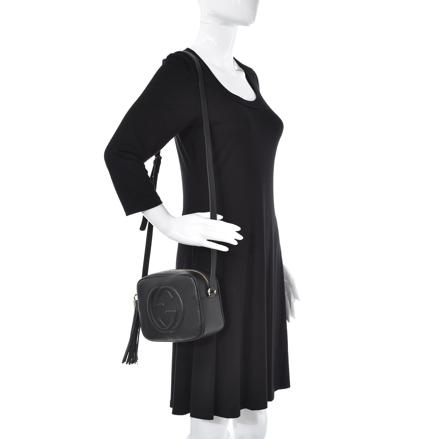 Gucci Pebbled Calfskin Small Soho Disco Bag Black 2 of 8