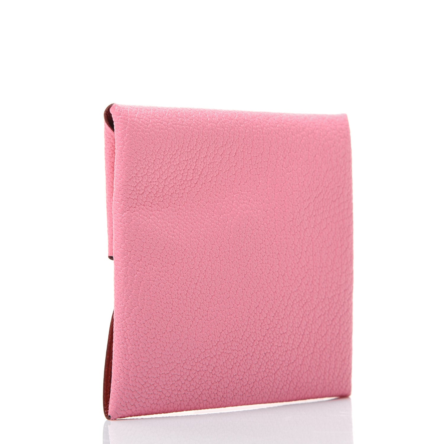 Hermes Chevre Mysore Verso Bastia Coin Purse Rose Confetti Brique 3 of 10