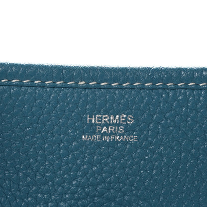 Hermes Taurillon Clemence Evelyne III PM Blue Jean 7 of 9
