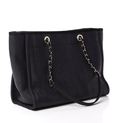 Chanel Mixed Fibers Calfskin Small Deauville Tote Black 3 of 11