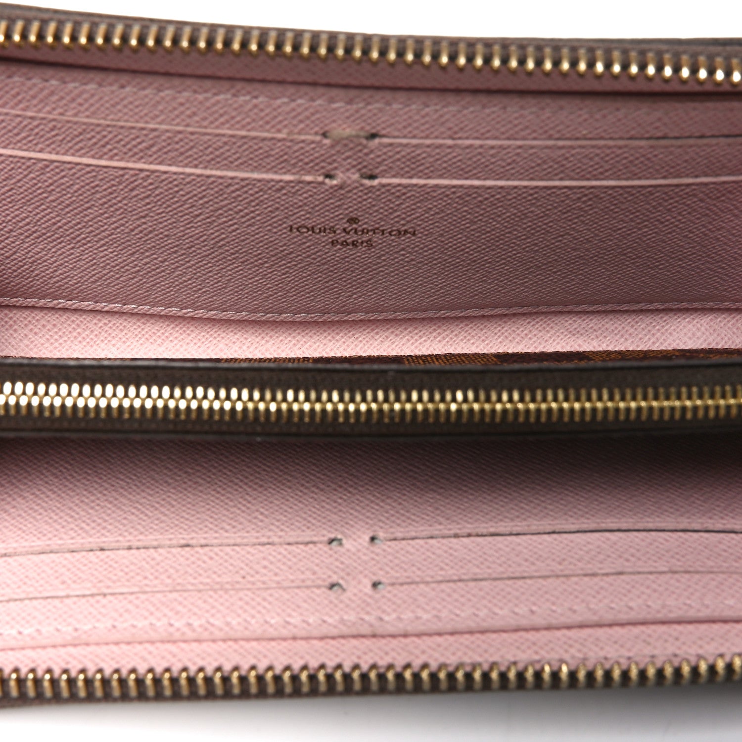 Louis Vuitton Damier Ebene Clemence Wallet Rose Ballerine 5 of 6