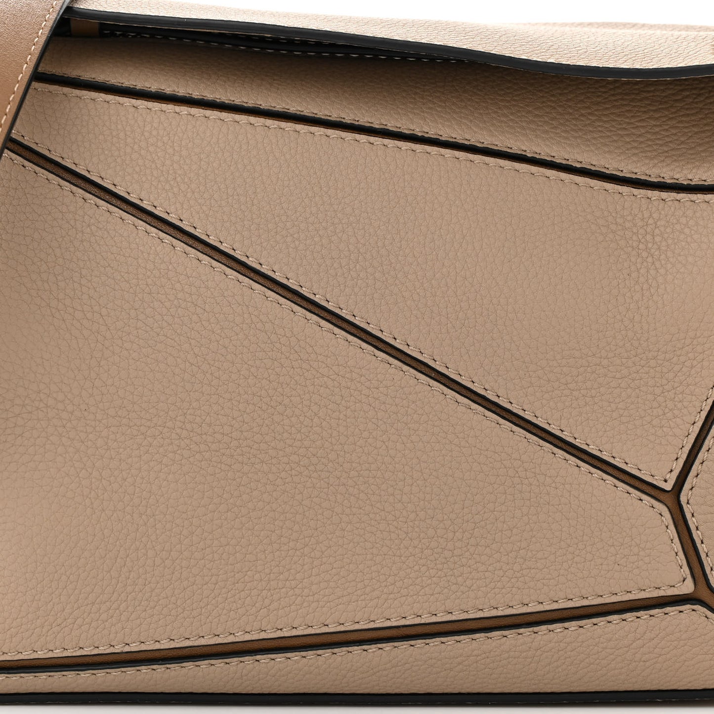 Grained Calfskin Small Puzzle Bag Sand Mink