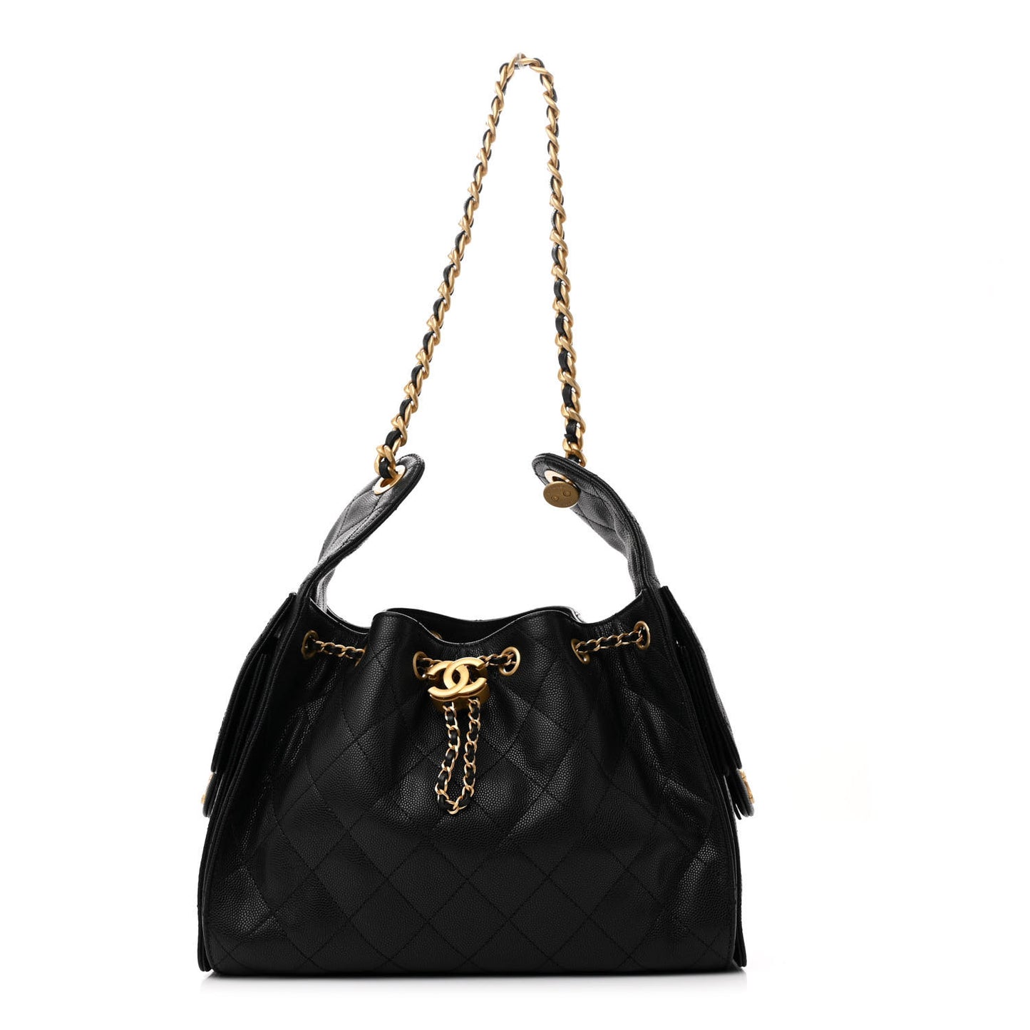 Caviar Quilted Small Chanel 25 Handbag Black