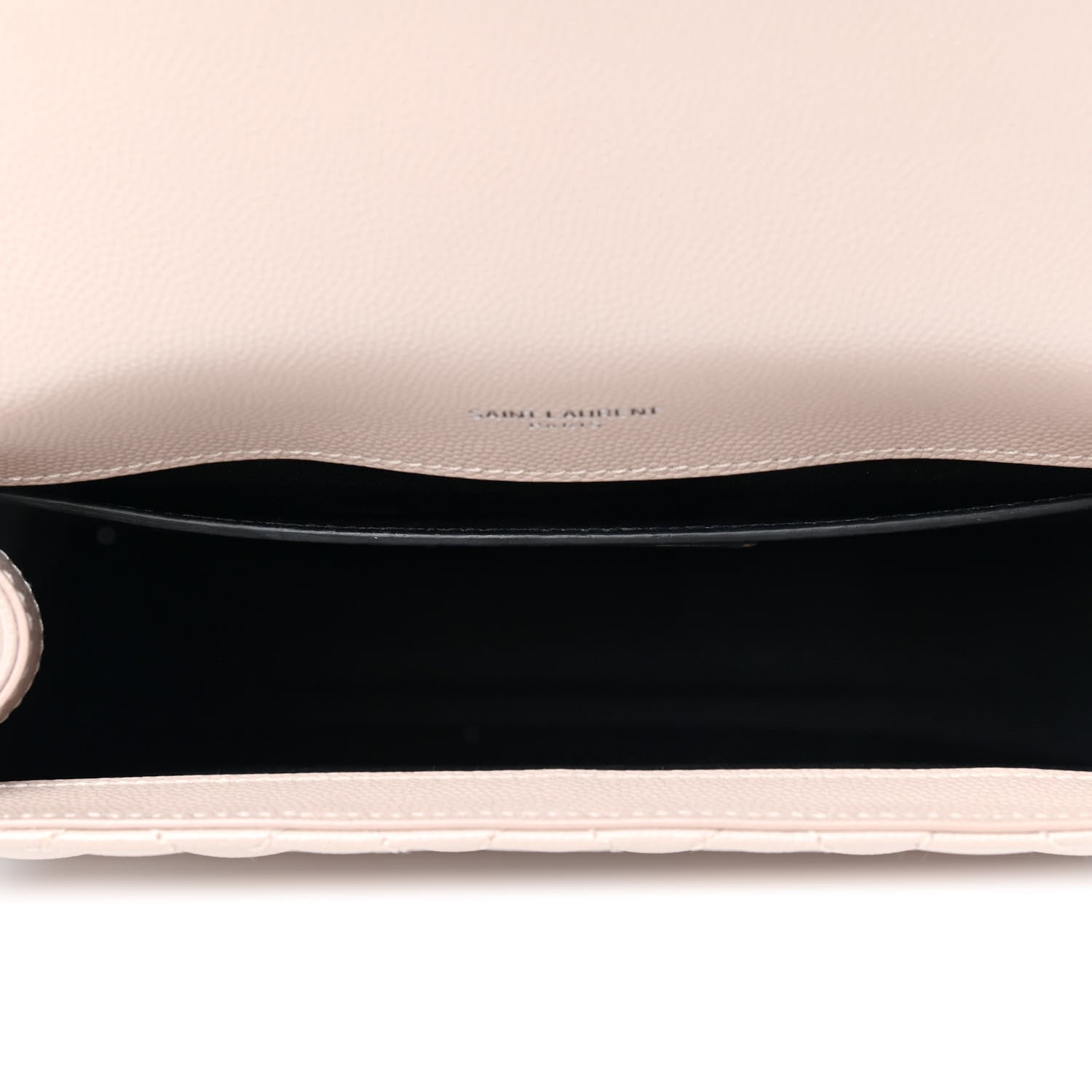 Saint Laurent Grain De Poudre Textured Mixed Matelasse Medium Triquilt Monogram Satchel Marble Pink 4 of 5