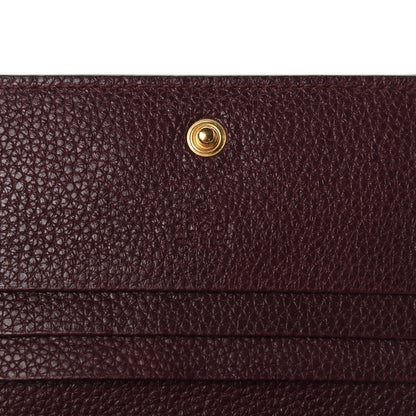 Gucci Grainy Calfskin Zumi Chain Card Case Wallet Vintage Bordeaux 7 of 9