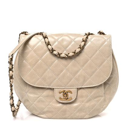 Chanel Glazed Calfskin Quilted Medium Bubble CC Flap Beige 1 of 10