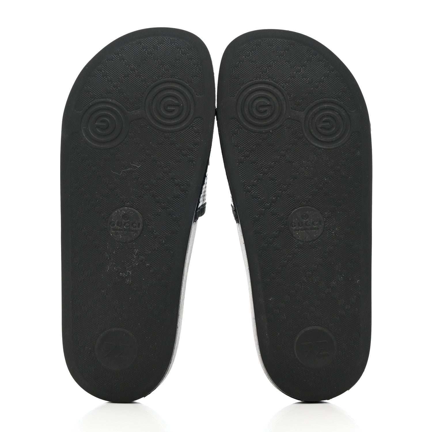 Gucci Suede Perforated Horsebit Slide Sandals 36 Black 5 of 8