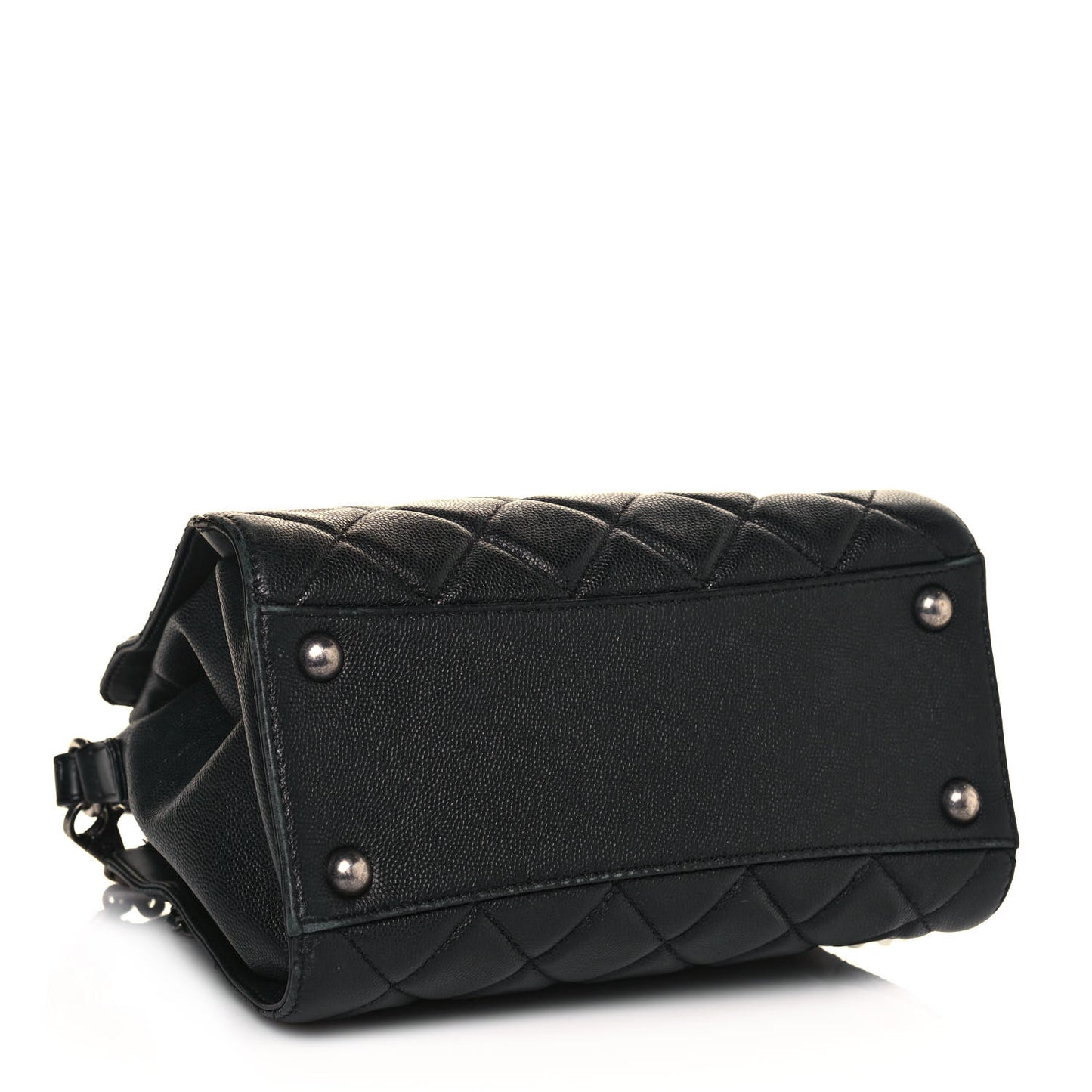 Caviar Quilted Small CC Bucket Bag Black