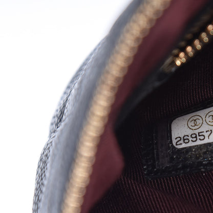 Chanel Caviar Quilted Large Cosmetic Case Black 7 of 8