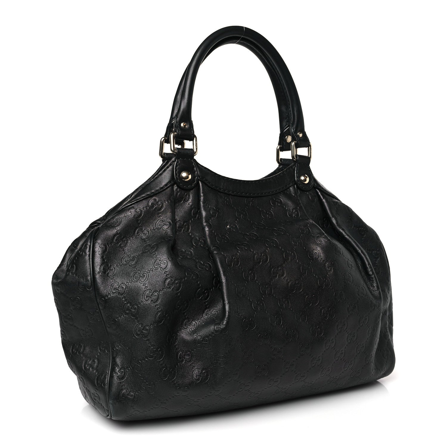 Gucci Guccissima Medium Sukey Tote Black 3 of 9