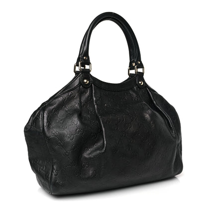 Gucci Guccissima Medium Sukey Tote Black 3 of 9