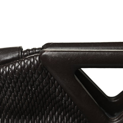 Bottega Veneta Lambskin Knit Small The Point Triangle Bag Black 11 of 12