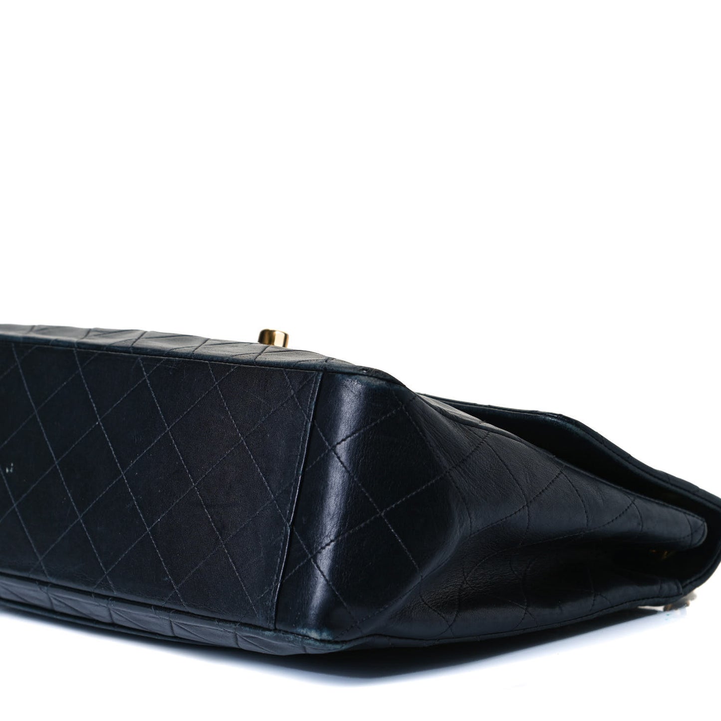 Lambskin Quilted XL Jumbo Single Flap Black