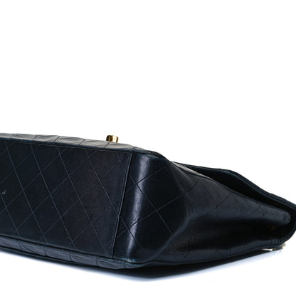 Chanel Lambskin Quilted XL Jumbo Single Flap Black 10 of 19