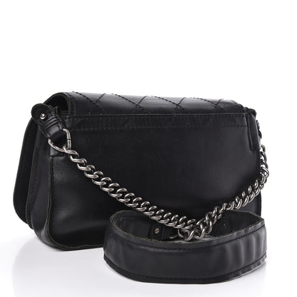 Chanel Calfskin Stitched Small Highlander Messenger Black 3 of 15