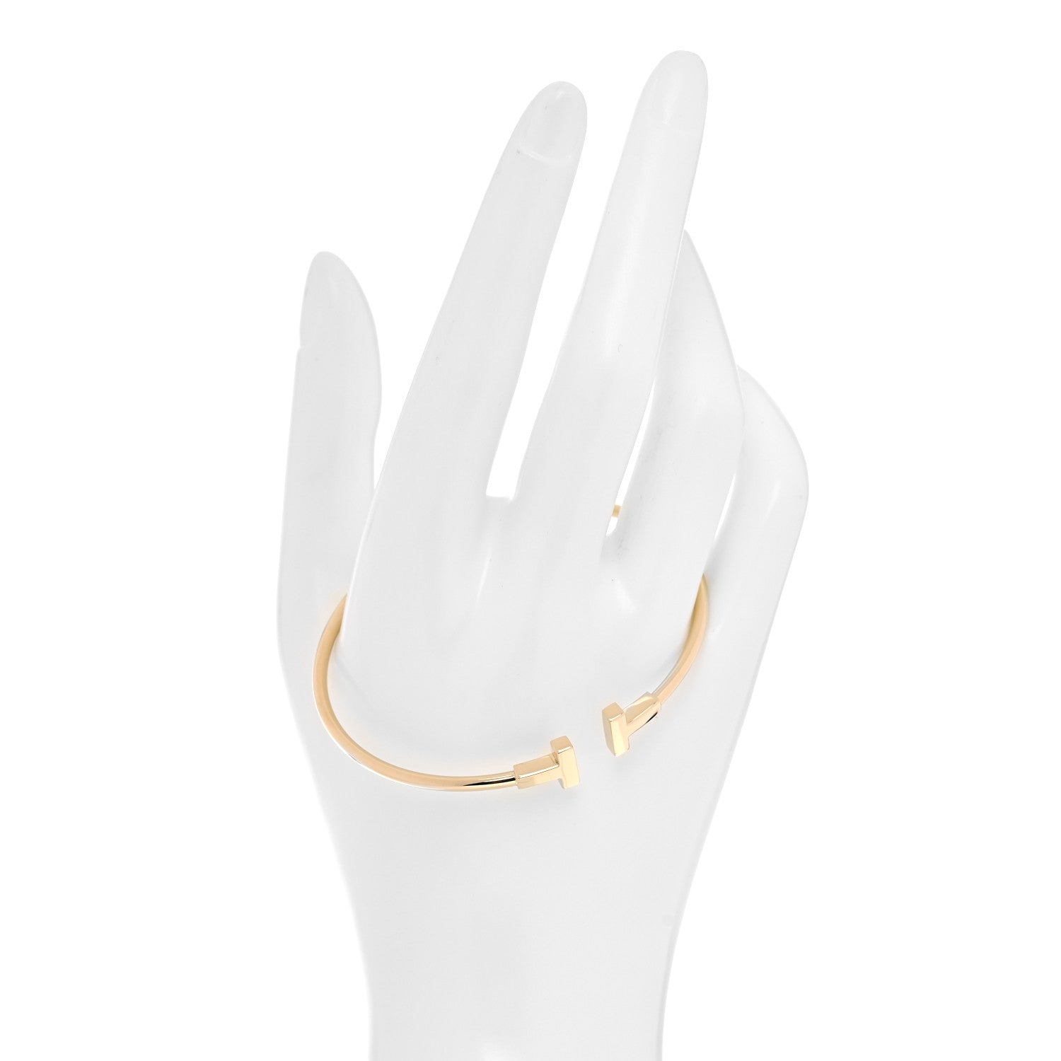 Tiffany 18K Yellow Gold T Wire Bracelet 2 of 5