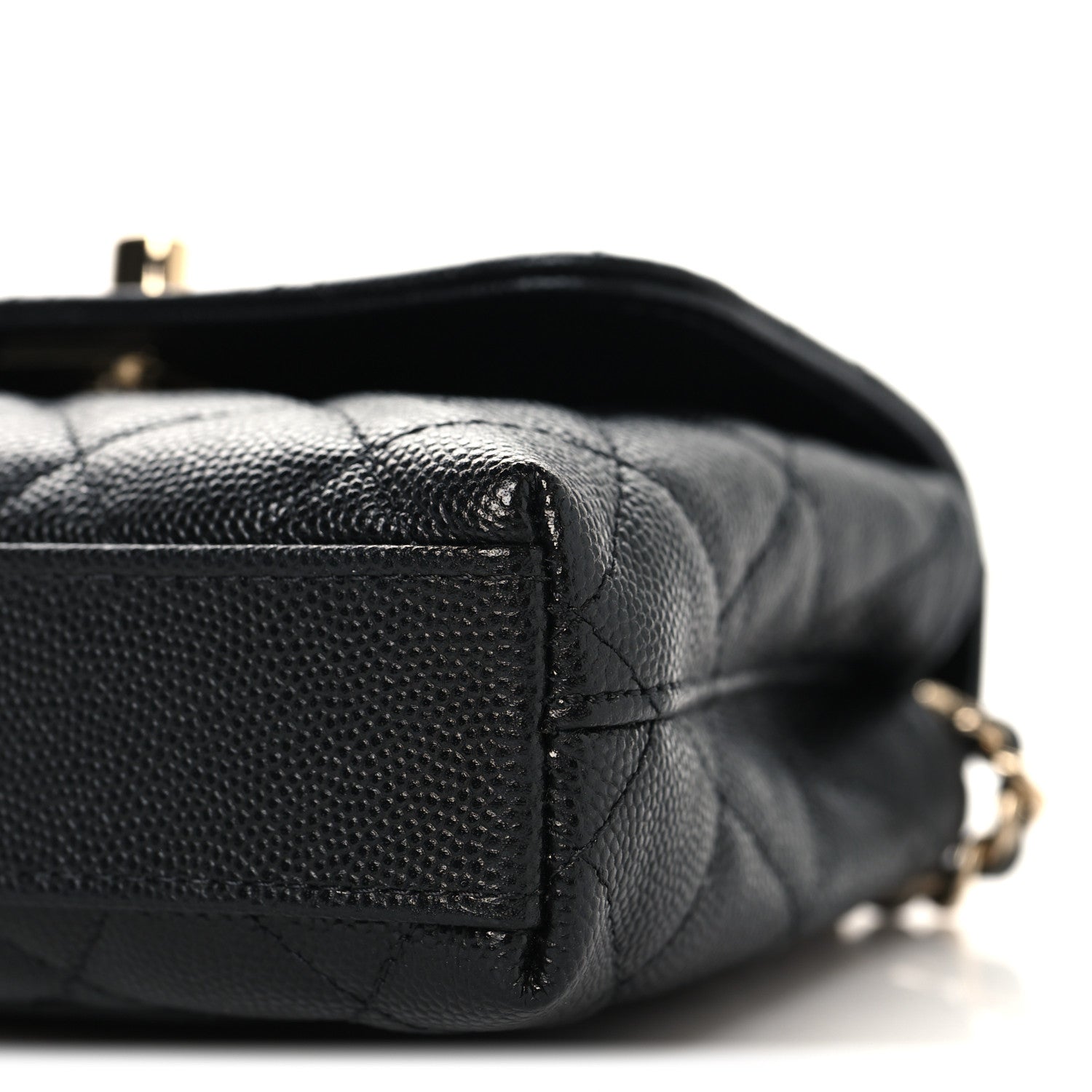 Chanel Caviar Quilted Coco Handle Clutch With Chain Black 10 of 11