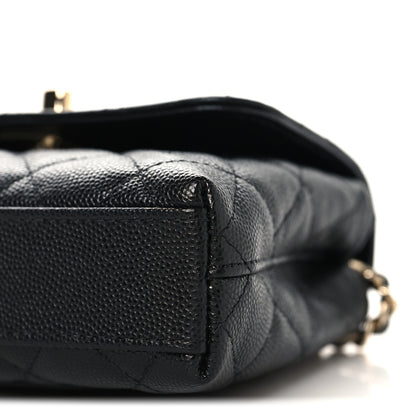 Chanel Caviar Quilted Coco Handle Clutch With Chain Black 10 of 11