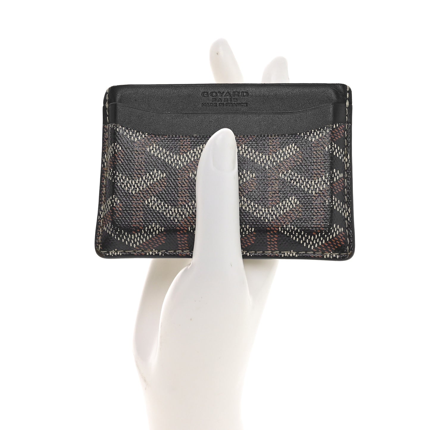 Goyardine Saint Sulpice Card Holder Black