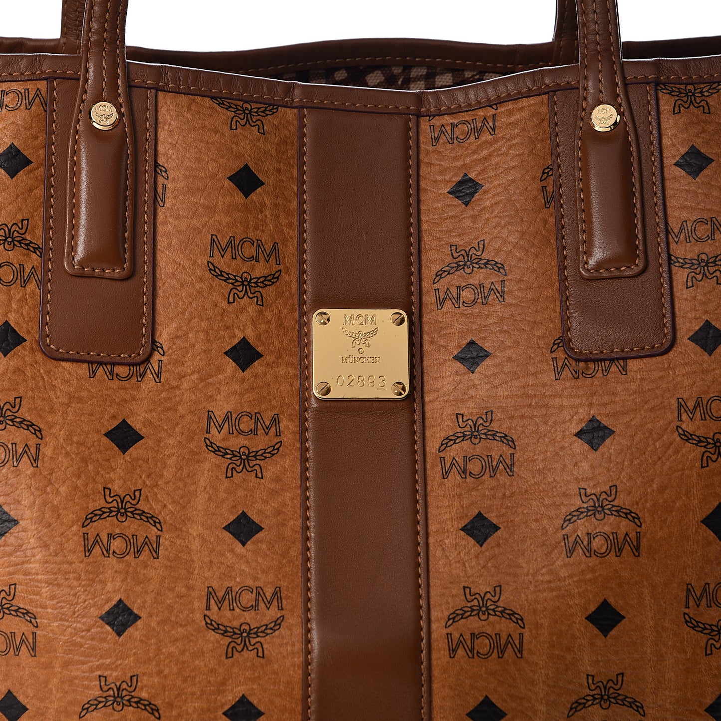 Visetos Medium Liz Reversible Shopper Tote Cognac