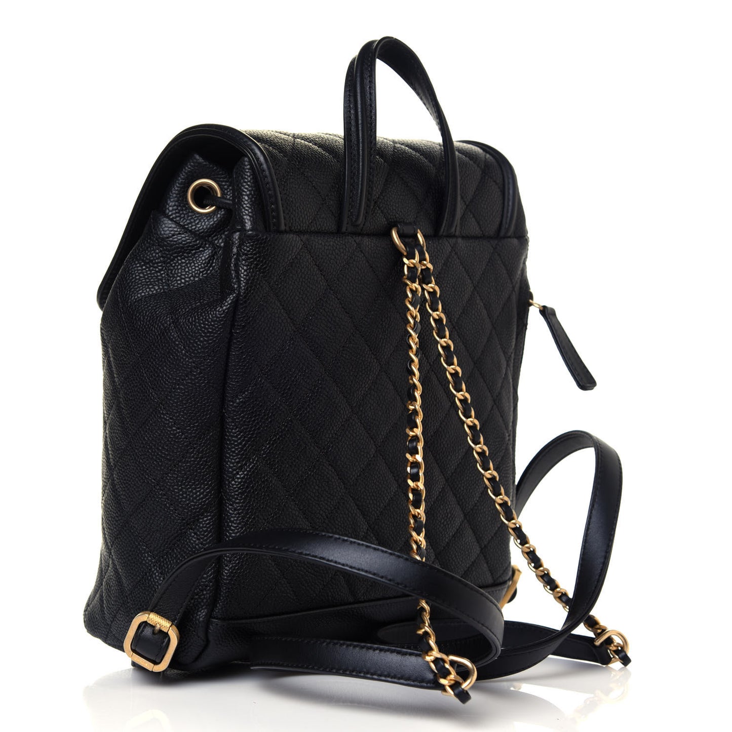 Caviar Quilted Filigree Backpack Black