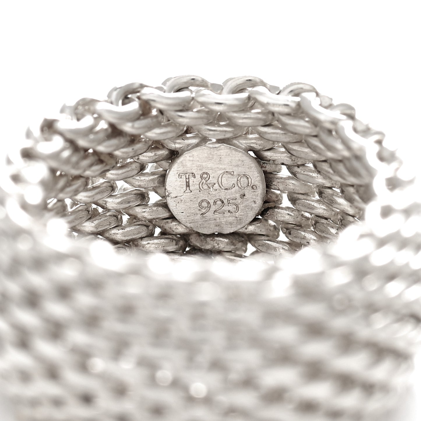 Sterling Silver Somerset Mesh Ring 54 6.75