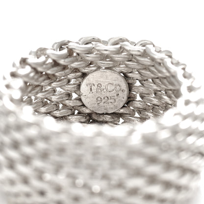 Tiffany Sterling Silver Somerset Mesh Ring 54 6.75 4 of 4